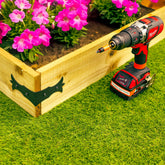 Vintage-Style Corner Decorative Railway Sleeper Brackets (Pack of 4)